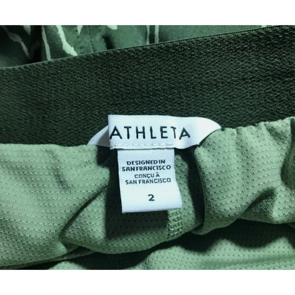 Athleta Vienna Cargo Skort Green Tiger Stripe Camo Hiking‎ Mini Skirt Womens 2
